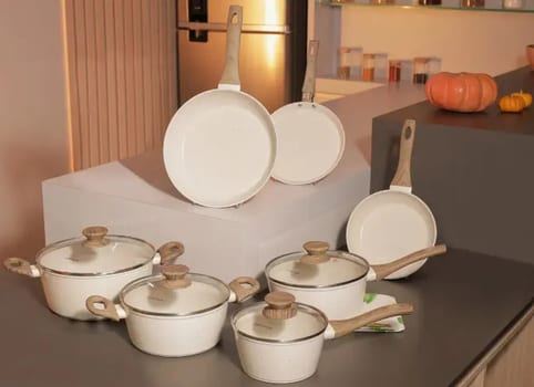 Conjunto De Panelas Com 10 Peças Cook Marmol Mimo Style