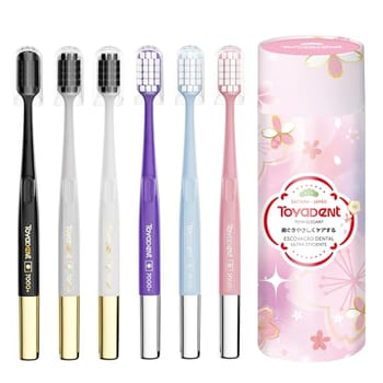 TOYADENT Escova de Dentes Ultra Macia Série Sakura, Kit com 6 Unidades