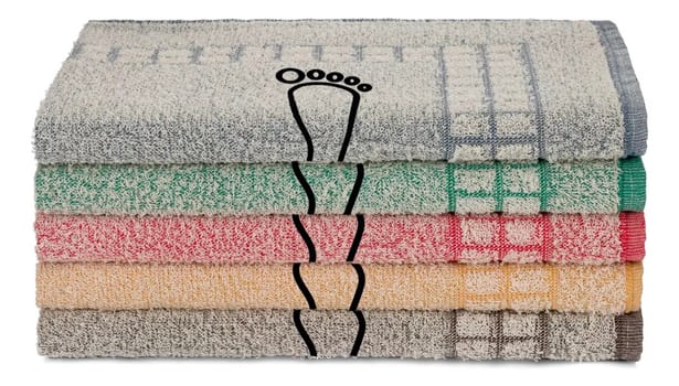 Kit 5 Tapetes Banheiro Algodão Toalhas BRK Felpudo Mali 45x70cm