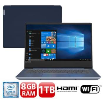  Notebook Lenovo Ideapad 330S i5-8250U 8GB 1TB Tela HD 14” Windows 10 - 81JM0000BR