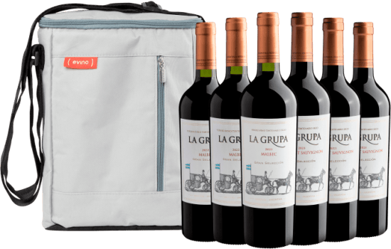 Kit La Grupa: 3 Malbec + 3 Cabernet Sauvignon + Bolsa Térmica