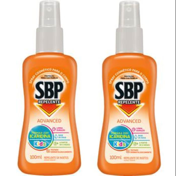 Kit com 2 Repelentes Spray SBP Advanced Kids 100ml cada