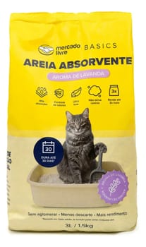 Areia Sanitária Gatos Lavanda 1,5Kg Mercado Livre Basics
