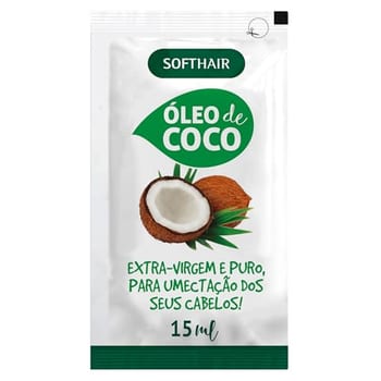 Óleo de Coco Extra Vigem (Sache) Softhair - 15ml, Soft Hair