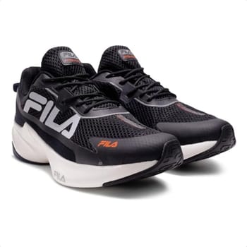 Tenis Fila Recovery Masculino, Black/Silver, 41