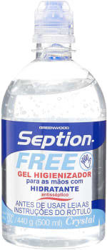 Gel Higienizador p/Mãos Septionfree Crystal 500ml