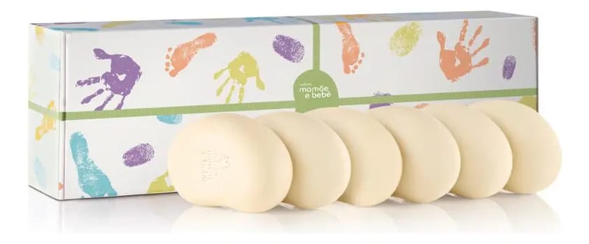 Sabão em barra Natura Mamãe e Bebê de 25 g 6 u