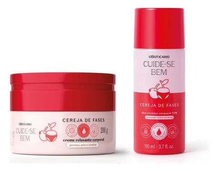 [Regional] Combo Cuide-se Bem Cereja De Fases: Creme Relaxante Corporal