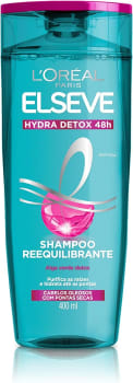 10 Unidades Shampoo L'Oréal Paris Elseve Hydra-Detox Anti-Oleosidade, 400ml