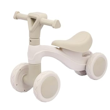 Bicicleta Andador Equilíbrio Sem Pedal 4 Roda Zippy Toys (Bege)
