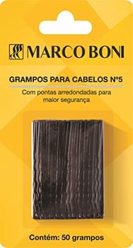 Marco Boni Cartela Com 50 Grampos N. 5 1340 Preto