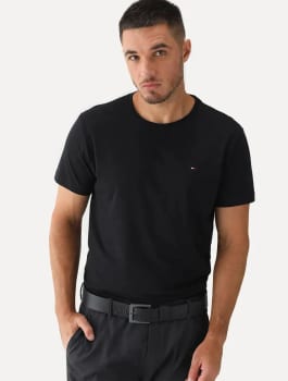 Kit Camisetas Tommy Hilfiger Preta/azul Royal 2un - Original