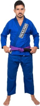 Kimono Trançado F300 Jiu Jitsu Haganah, Azul, M3