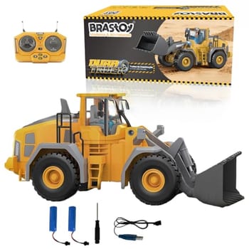 Escavadeira Carros de Controle Remoto Brinquedos Infantil 2.4GHz Recarregável (Carregadeira de Controle Remoto)