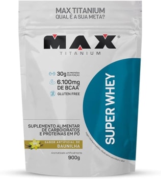 Super Whey (900G) - Sabor Baunilha, Max Titanium