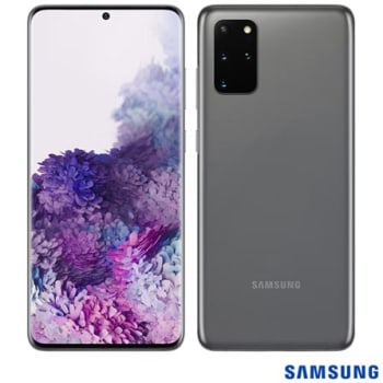 Samsung Galaxy S20+ Cinza, com Tela Infinita de 6,7”, 4G, 128GB e Câmera Quádrupla 64MP+12MP+12MP+ToF - SM-G985FZAJZTO