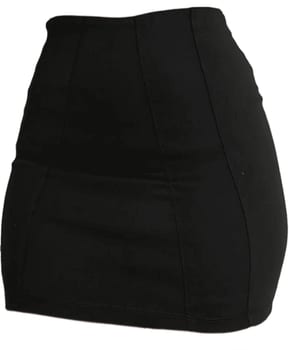 Short Saia Feminino Bengaline Elegante Cintura Alta Elastano