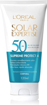 Protetor Solar Corporal L'Oréal Paris Solar Expertise Supreme Protect 4 FPS 50, 120ml, Branco