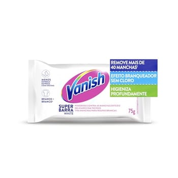 Vanish Tira Manchas Em Barra White 75G Para Roupas Brancas