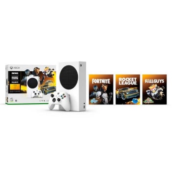 Console Xbox Series S + Fortnite + Rocket League + Fallguys 512GB White Com 1 Controle RRS-00076