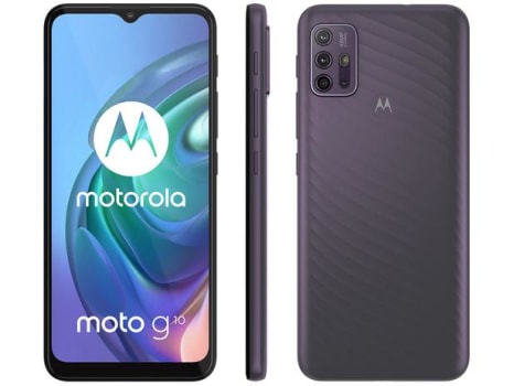 Smartphone Motorola Moto G10 64GB Cinza Aurora - 4G 4GB RAM Tela 6,5” Câm. Quádrupla + Selfie 8MP - Magazine Ofertaesperta