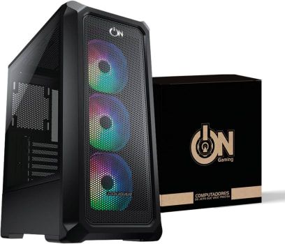 PC Gamer OnGaming, Ryzen 5 5600G 3,9 GHz, NVídia GeForce RTX 3050 6GB GDDR6, 16GB DDR4 3200MHz, SSD 240GB, Fonte ATX 500W 80 Plus, Placa Mãe AMD A320M