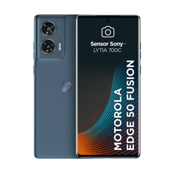 Smartphone Motorola Edge 50 Fusion 5G Blue Teal com Snapdragon, 256GB, Sony AI Camera, 8GB RAM + 8GB RAM Boost, Tela 6.7", IP68 e NFC