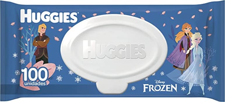 Lenço Umedecido Huggies Frozen Edição Limitada - 100 Unidades