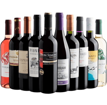 Kit 10 Vinhos por R$29,90 cada garrafa + Frete Grátis