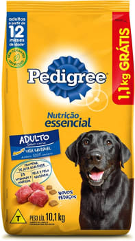 Ração Pedigree Nutrição Essencial Carne Para Cães Adultos 10.1 kg