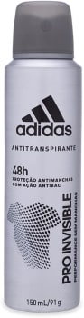 3 Unidades — Adidas Pro Invisible - Desodorante Masculino, 150Ml
