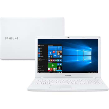 Notebook Samsung Essentials E21 Intel Celeron Dual Core 4GB 500GB Tela LED FULL HD 15.6" Windows 10 - Branco