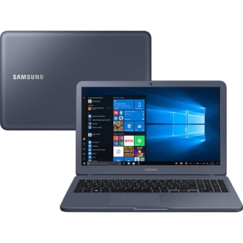Notebook Samsung Essentials E20 Intel Celeron 4GB 500GB HD LED 15,6'' W10 Cinza