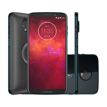 Smartphone Moto Z3 Play Stereo Speaker Edition 64GB Indigo Tela 6" Câmera 12MP Android 8.1
