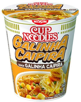 10 UnidadesCup Noodles Sabor Galinha Caipira Nissin 69g