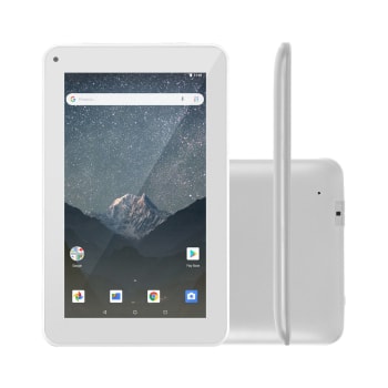 Tablet Multilaser M7S GO Wi-Fi, Bluetooth 16GB Android Oreo Tela 7 Pol. Câmera 2MP Frontal 1.3MP Branco
