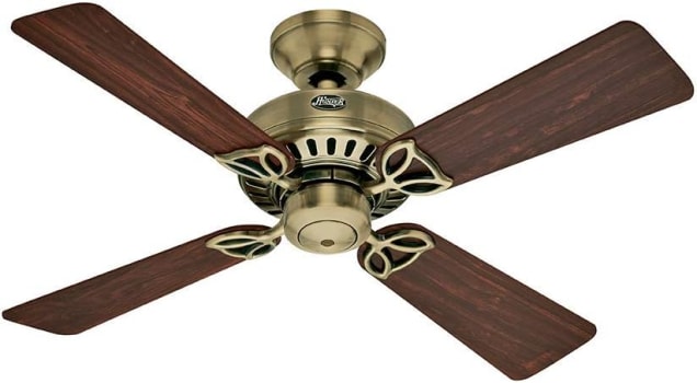 Ventilador de Teto Residencial Bayport Metal Antigo Hunter Fan Oficial 220v