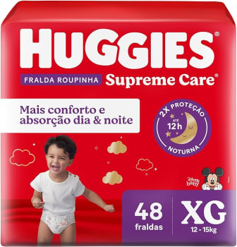 Huggies Fralda Roupinha Supreme Care XG 48 Un