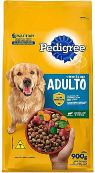 Ração Pedigree Carne e Vegetais Para Cães Adultos Raças Médias e Grandes 900g