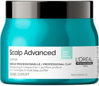 Argila Purificante L'Oréal Professionnel 2 em 1 Deep Purifier - 500ml