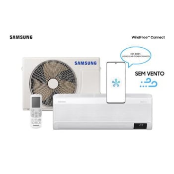 Ar Condicionado Split Inverter Samsung WindFree Connect Sem Vento 12000 BTU/h Frio AR12BVFAAWKNAZ - 220 Volts - Magazine Ofertaesperta