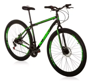 Bicicleta Aro 29, Quadro 17" Aço Carbono KSVJ Freios Disco Suspensão 21v (Disponível Em 9 Opções De Cores)