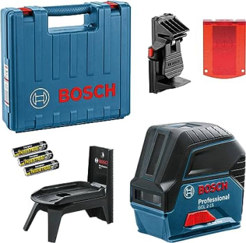 Nível Laser Bosch GCL 2-15 15m com pontos de prumo e suporte