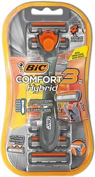 Aparelho de barbear comfort 3 Hybrid, com 6 cartuchos, preto, 971050, BIC - BT 1 UM