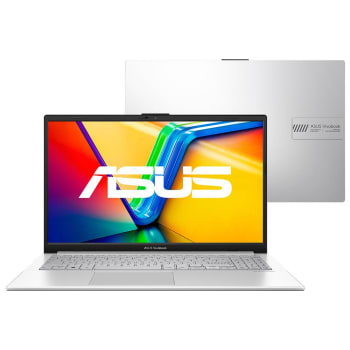 Notebook Asus Vivobook Go 15 Intel Core i3-N305 8GB/512 SSD W11 Home Tela 15.6" FHD Cool Silver - E1504GA-NJ435