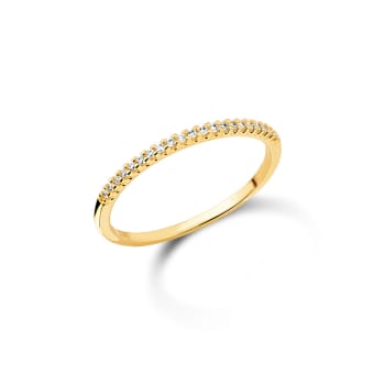 Meia Aliança Eternity em Ouro Amarelo 18k com Diamantes