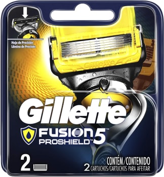  Carga para Aparelho de Barbear Gillette Fusion Proshield - 2 unidades 