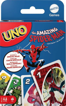 UNO Jogo de Cartas Marvel Spider-Man para Crianças, Adultos & Família com Baralho e Regra Especial Inspirados nos Quadrinhos da Marvel