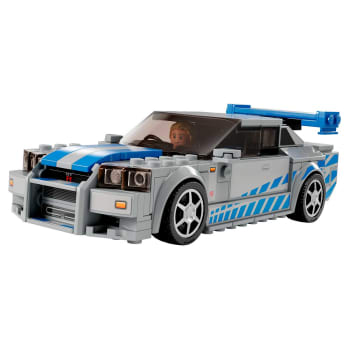 Bloco de Montar LEGO 319 Peças Speed Champions Nissan Skyline Gt-R R34 de 2 Fast 2 Furious