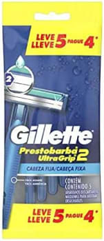 Aparelho Barbear Ultragrip Fixo, 5 Unidades, Gillette Prestobarba